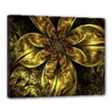 Fractal Floral Gold Golden Canvas 20  x 16  (Stretched) View1