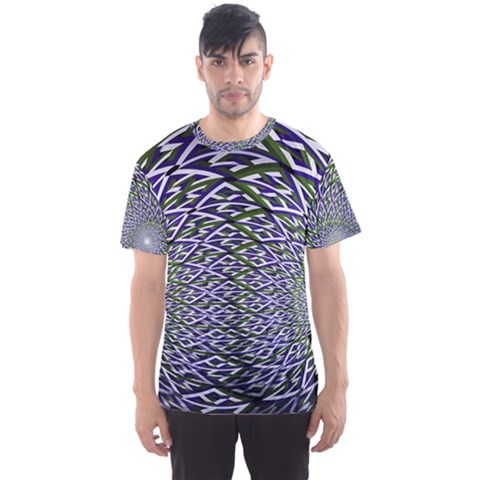 Fractal Mirror Flowers Men s Sports Mesh Tee by Wegoenart