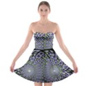 Fractal Mirror Flowers Strapless Bra Top Dress View1