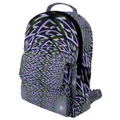 Fractal Mirror Flowers Flap Pocket Backpack (small) by Wegoenart