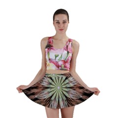 Fractal Floral Fantasy Flower Mini Skirt by Wegoenart