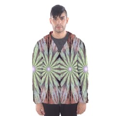 Fractal Floral Fantasy Flower Hooded Windbreaker (men)