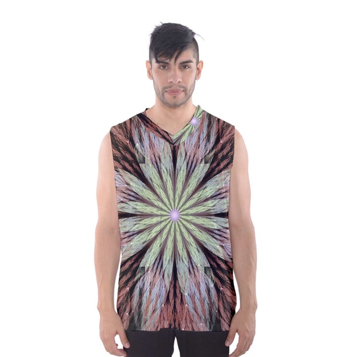 Fractal Floral Fantasy Flower Men s Basketball Tank Top