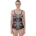 Fractal Floral Fantasy Flower Twist Front Tankini Set View1