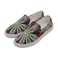 Fractal Floral Fantasy Flower Women s Canvas Slip Ons by Wegoenart