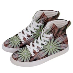 Fractal Floral Fantasy Flower Men s Hi-top Skate Sneakers by Wegoenart