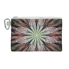 Fractal Floral Fantasy Flower Canvas Cosmetic Bag (large) by Wegoenart