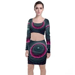 Fractal Circle Fantasy Texture Top And Skirt Sets by Wegoenart