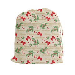 Christmas Paper Scrapbooking Drawstring Pouch (xxl) by Wegoenart