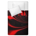 Abstract Curve Dark Flame Pattern Duvet Cover Double Side (Single Size) View1