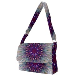 Mandala Kaleidoscope Ornament Full Print Messenger Bag by Wegoenart