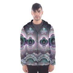 Fractal Pattern Texture Design Hooded Windbreaker (men)