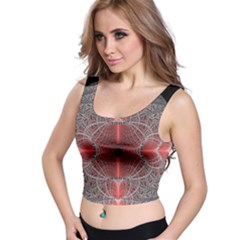 Fractal Diamond Circle Pattern Crop Top