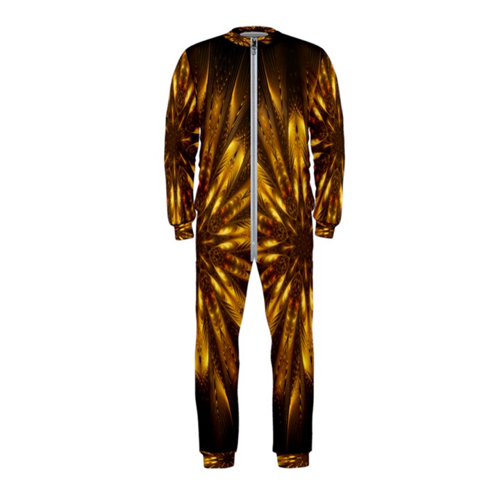 Mandala Gold Golden Fractal OnePiece Jumpsuit (Kids)