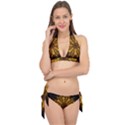 Mandala Gold Golden Fractal Tie It Up Bikini Set View1