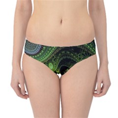 Fractal Green Gears Fantasy Hipster Bikini Bottoms by Wegoenart