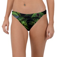 Fractal Green Gears Fantasy Band Bikini Bottom by Wegoenart