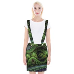 Fractal Green Gears Fantasy Braces Suspender Skirt by Wegoenart