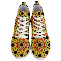 Fractal Art Design Pattern Fractal Men s Lightweight High Top Sneakers by Wegoenart