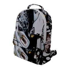 Abstract Structure Pattern Flap Pocket Backpack (large)