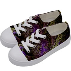 Abstract Fractal Art Design Kids  Low Top Canvas Sneakers by Wegoenart