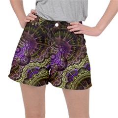 Abstract Fractal Art Design Stretch Ripstop Shorts by Wegoenart