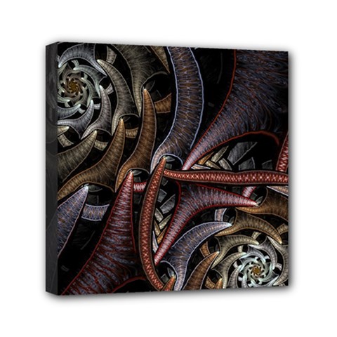 Geometry Math Fractal Art Mini Canvas 6  X 6  (stretched) by Wegoenart