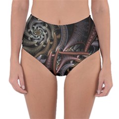 Geometry Math Fractal Art Reversible High-waist Bikini Bottoms by Wegoenart