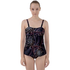 Geometry Math Fractal Art Twist Front Tankini Set by Wegoenart