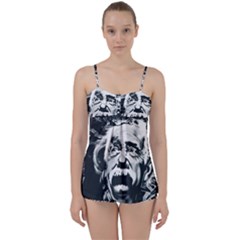 Albert Einstein Street Art Babydoll Tankini Set by Wegoenart