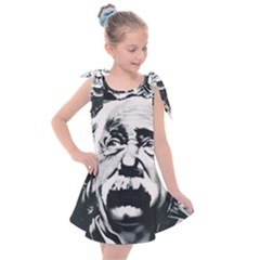 Albert Einstein Street Art Kids  Tie Up Tunic Dress by Wegoenart