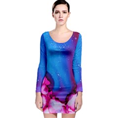 Abstract Detail Art Texture Long Sleeve Bodycon Dress by Wegoenart