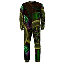 Fractal Threads Colorful Pattern Onepiece Jumpsuit (men)  by Wegoenart