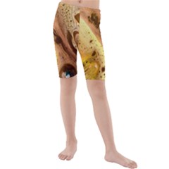 Abstract Art Modern Detail Macro Kids  Mid Length Swim Shorts by Wegoenart