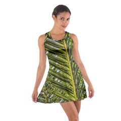 Palm Fronds Palm Palm Leaf Plant Cotton Racerback Dress by Wegoenart