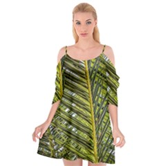 Palm Fronds Palm Palm Leaf Plant Cutout Spaghetti Strap Chiffon Dress by Wegoenart