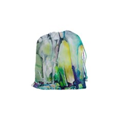 Art Abstract Modern Abstract Drawstring Pouch (small) by Wegoenart