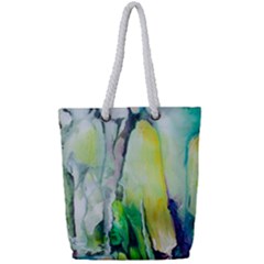 Art Abstract Modern Abstract Full Print Rope Handle Tote (small) by Wegoenart