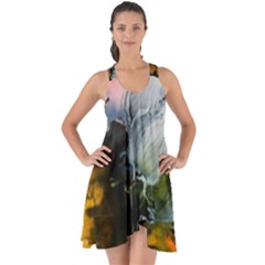 Art Abstract Painting Abstract Show Some Back Chiffon Dress