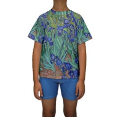 Antique Art Artwork Bloom Blooming Kids  Short Sleeve Swimwear by Wegoenart