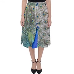 Peacock Bird Colorful Plumage Classic Midi Skirt by Wegoenart