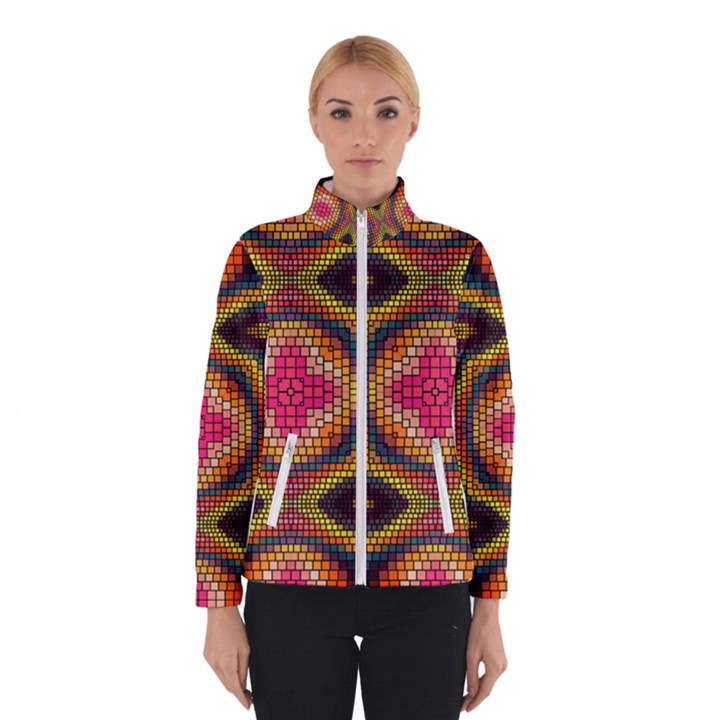 Kaleidoscope Art Pattern Ornament Winter Jacket