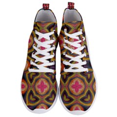 Kaleidoscope Art Pattern Ornament Men s Lightweight High Top Sneakers by Wegoenart