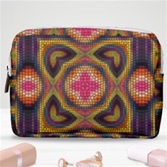 Kaleidoscope Art Pattern Ornament Make Up Pouch (medium) by Wegoenart