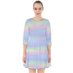 Holographic Foil Pastels Wallpaper Smock Dress by Wegoenart