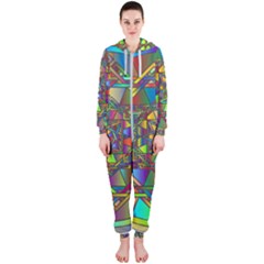 Mandala Star Interlocked Hooded Jumpsuit (ladies)  by Wegoenart