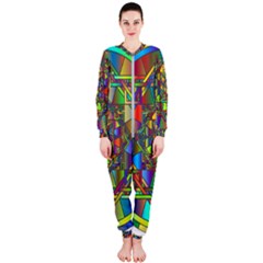 Mandala Star Interlocked Onepiece Jumpsuit (ladies)  by Wegoenart