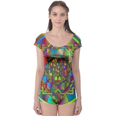 Mandala Star Interlocked Boyleg Leotard  by Wegoenart