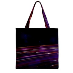 Abstract Cosmos Space Particle Zipper Grocery Tote Bag by Wegoenart