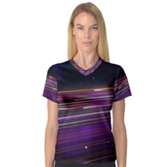 Abstract Cosmos Space Particle V-neck Sport Mesh Tee